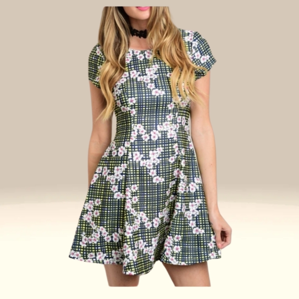 Floral Green Dress